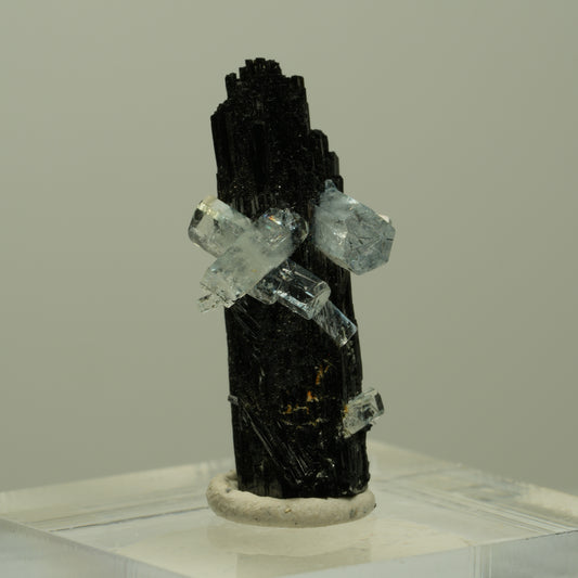 Aquamarin, Schörl Turmalin, Muskovit Stufe Erongo, Namibia 26*12*11mm #14920