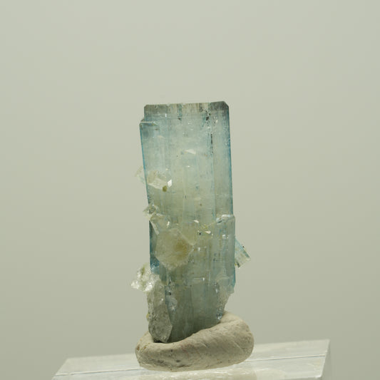 Seltene Aquamarin DT, Fluorit, Muskovit Stufe Erongo, Namibia 29*14*13mm #14930