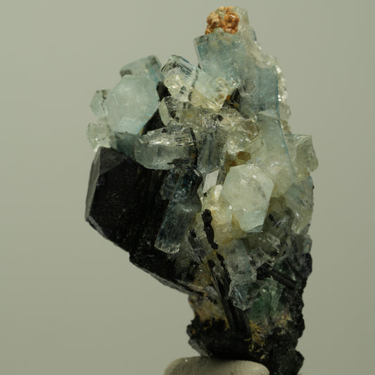 Aquamarin, Fluorit, Schörl Turmalin, Muskovit Stufe Erongo, Namibia 42*30*25mm #14936