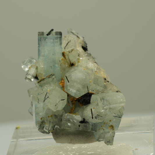 Aquamarin, Fluorit, Schörl Turmalin, Muskovit Stufe Erongo, Namibia 29*19*16mm #14938