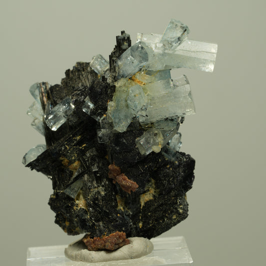 Aquamarin, Fluorit, Schörl Turmalin, Muskovit Stufe Erongo, Namibia 45*37*19mm #14952