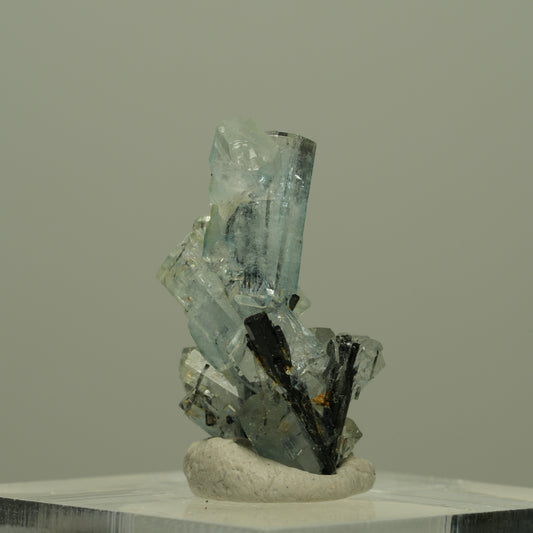 Seltene Aquamarin, Schörl Turmalin Stufe Erongo, Namibia 22*15*10mm #14962