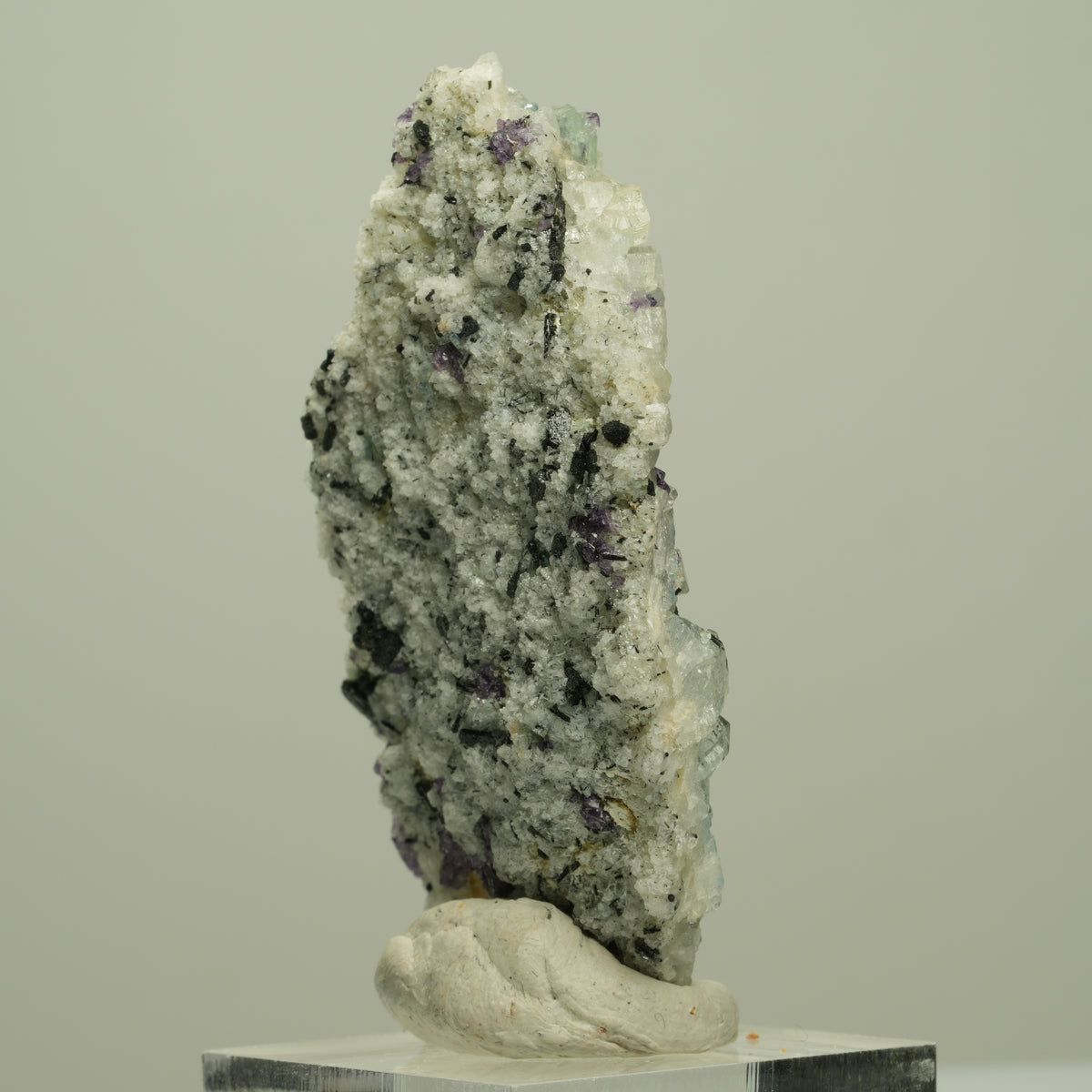 Aquamarin, Fluorit, Schörl Turmalin Stufe Erongo, Namibia 56*33*13mm #14968
