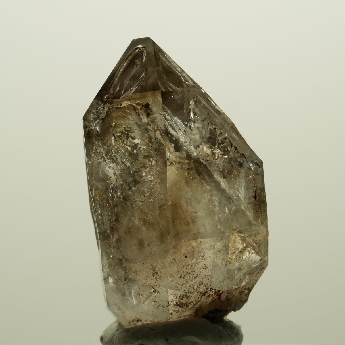 Skelett Fenster Phantom Rauchquarz Zepter Spitze Goboboseb, Namibia 38*21*20mm #14986