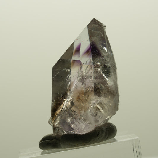 Harlekin Lemurian Phantom Amethyst Spitze Streep Mine, Goboboseb, Namibia 32*15*15mm #14994