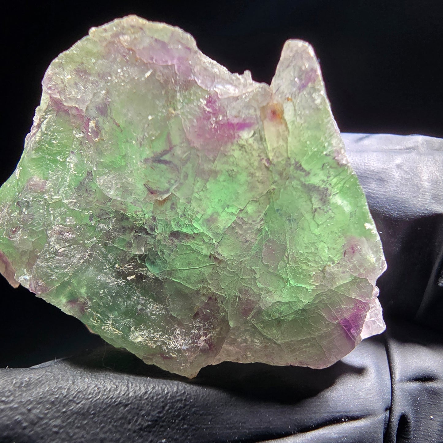 Phantom Fluorite Cube Tier Vert Violet Okorusu, Namibie 46*29*12mm Collection