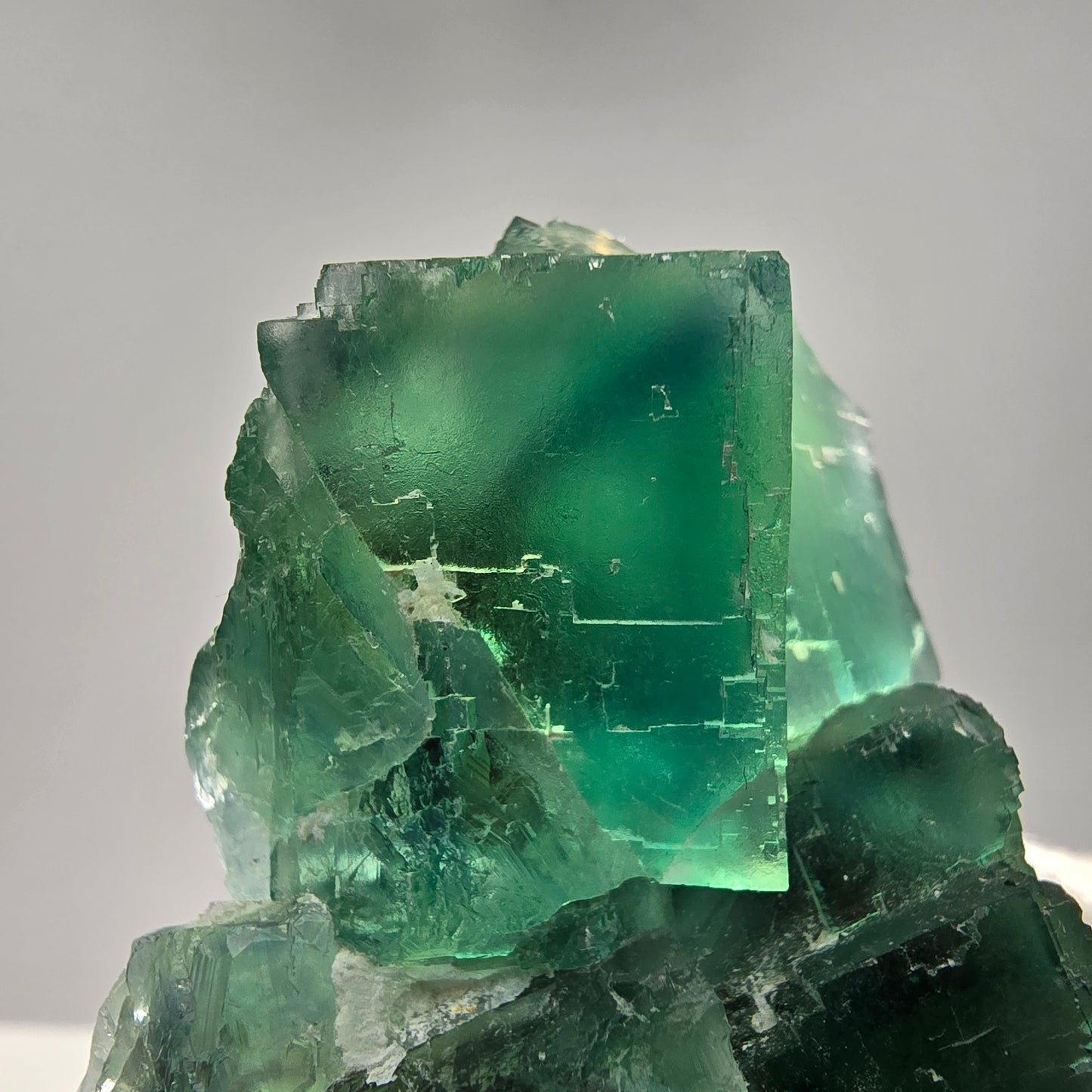 Große Phantom Fluorit Würfel Stufe grün braun Okorusu, Namibia 90*54*30mm