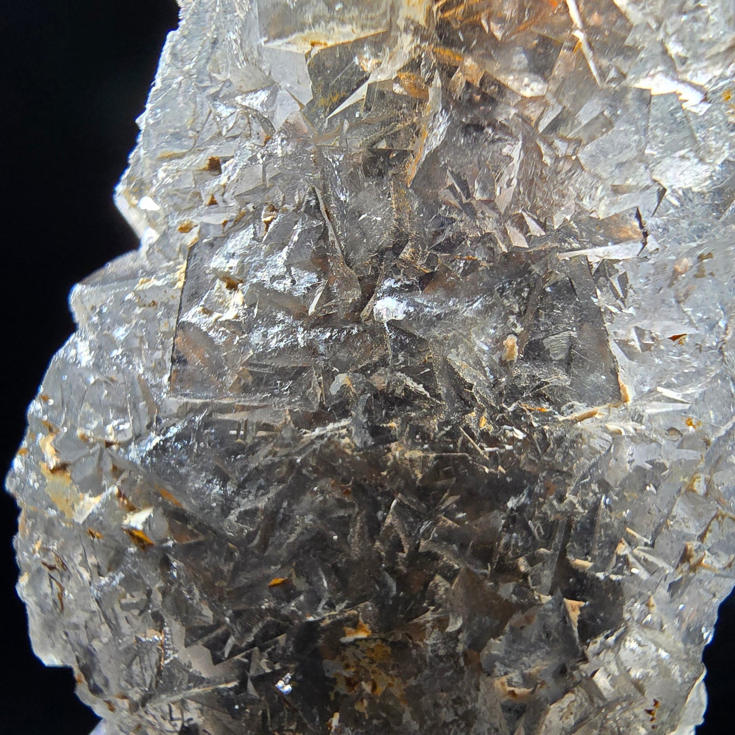 Cube de fluorite fantôme transparent de qualité violet Okorusu, Collection namibie 41*31*14mm