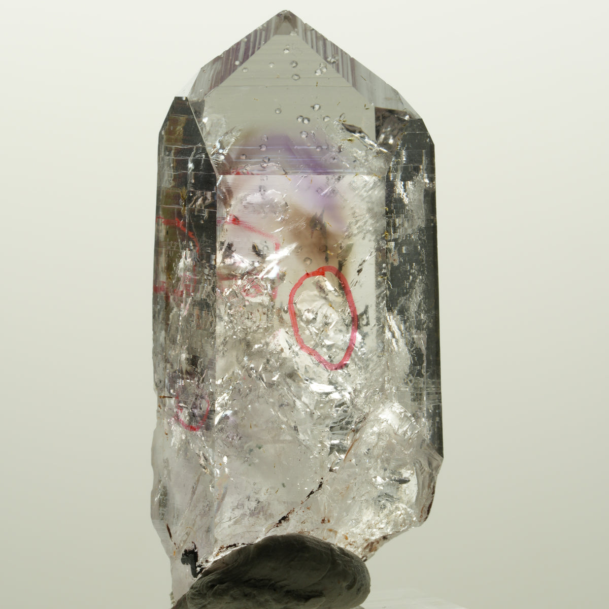Enhydro Lemurian Phantom Amethyst, Analcim, Epidot 3x Blase Streep Mine Namibia 49*23*19mm #15036