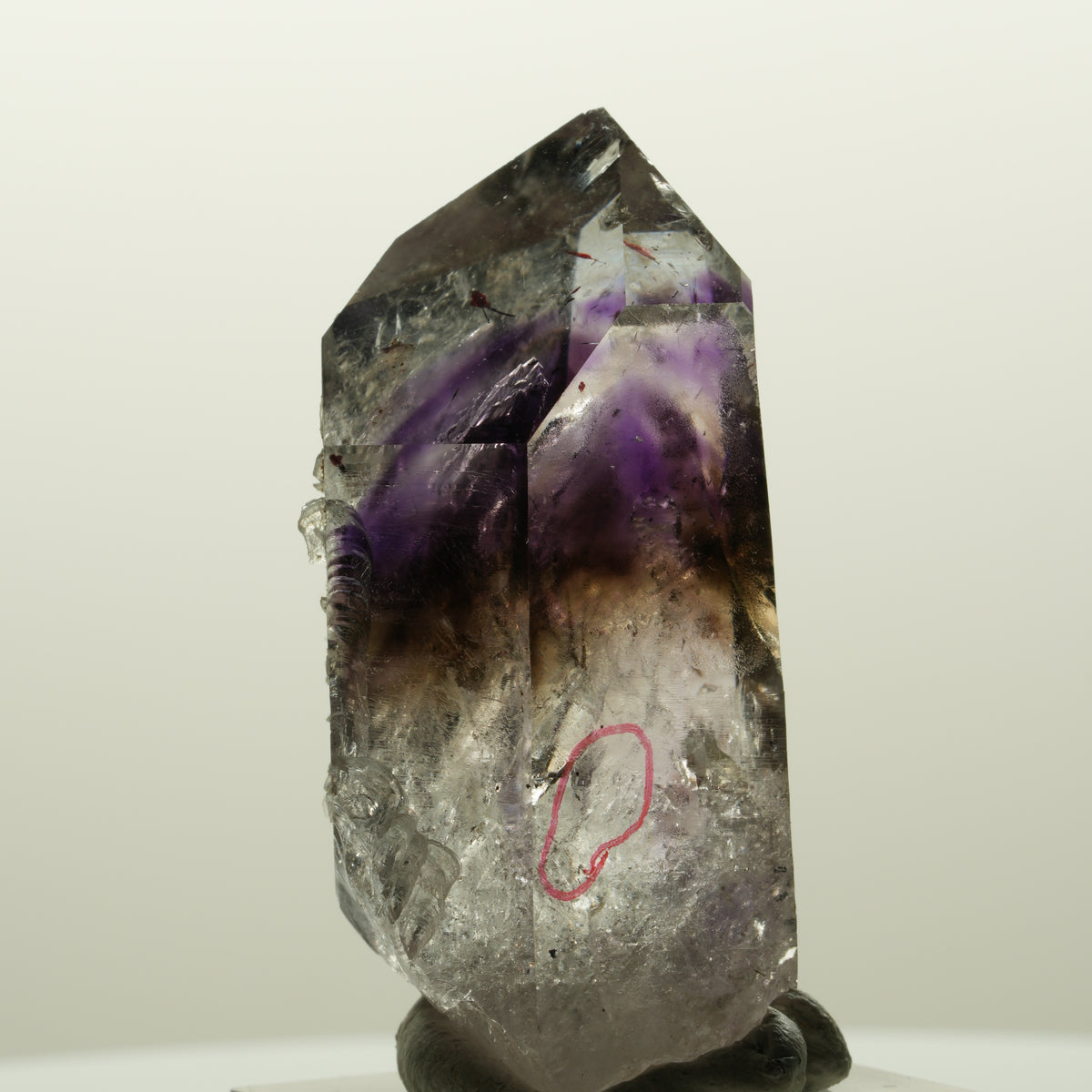 Enhydro Harlekin Skelett Phantom Amethyst Prehnit, 1x Blase Streep Mine Namibia 51*27*20mm #15041