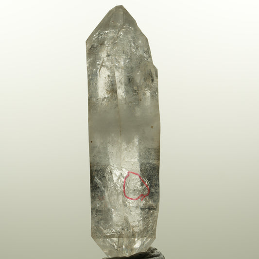 Enhydro Skelett Rauchquarz Doppelender, 1x Blase Goboboseb, Namibia 78*24*21mm #15044