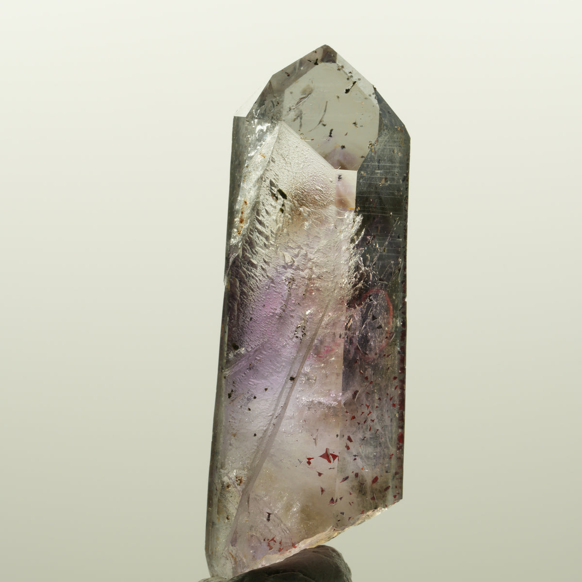Enhydro Harlekin Lemurian Phantom Amethyst, 1x Blase Streep Mine, Namibia 53*24*15mm #15045