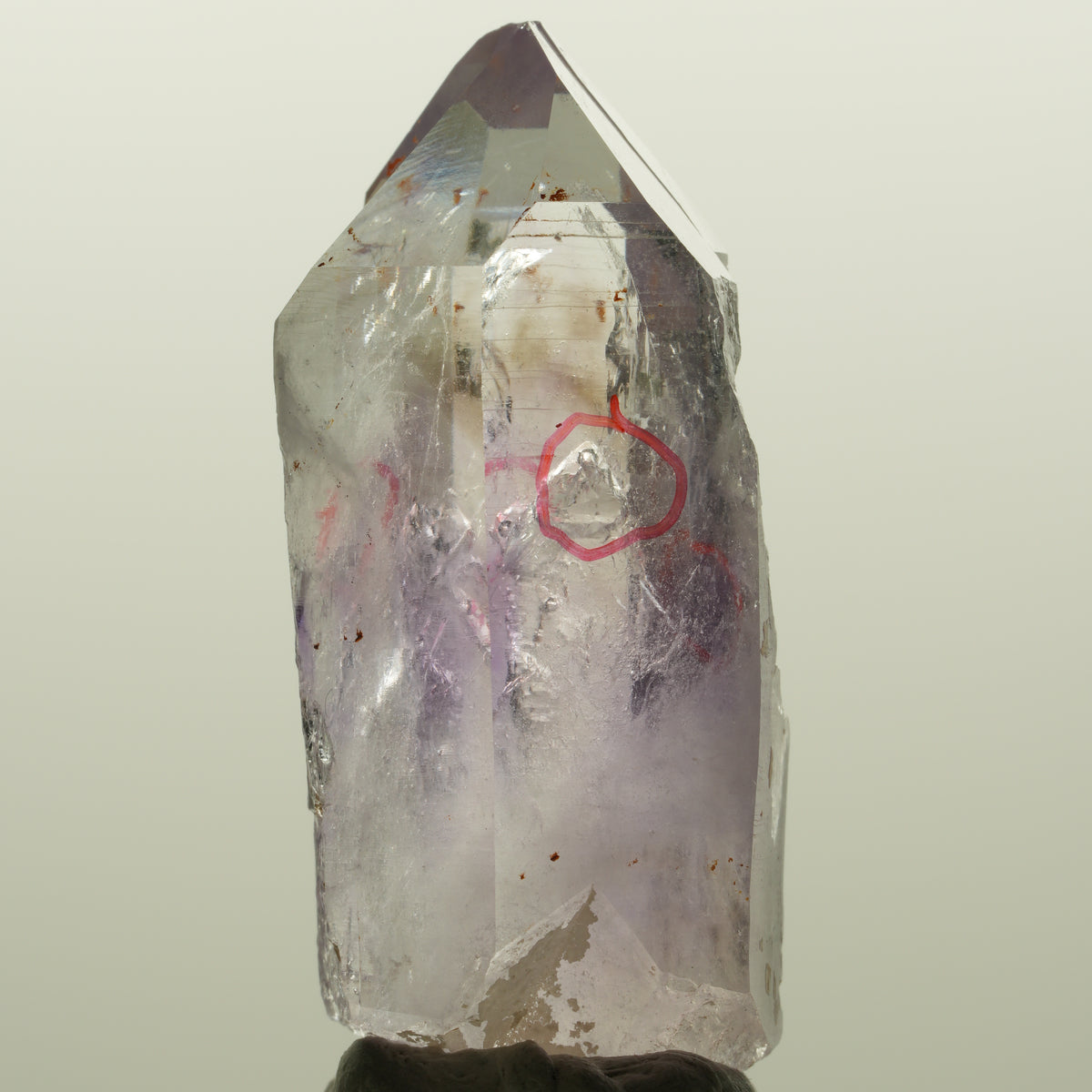 Enhydro Skelett Phantom Amethyst Spitze, 3x Blase Streep Mine Namibia 46*20*17mm #15048