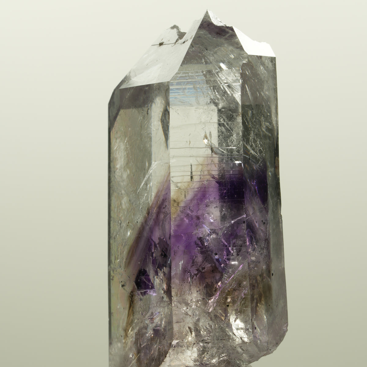 Lemurian Phantom Amethyst mit Prehnit, Hämatit, Epidot Streep Mine, Namibia 53*28*17mm #15051