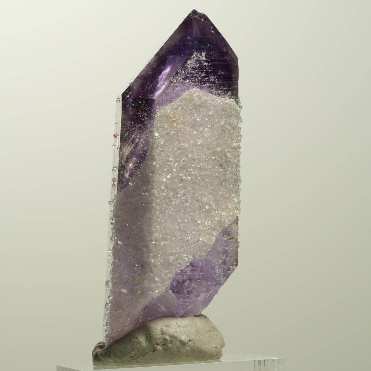 Enhydro Harlekin Skelett Phantom Amethyst Analcim, 4x Blase Streep Mine Namibia 55*24*20mm #15053