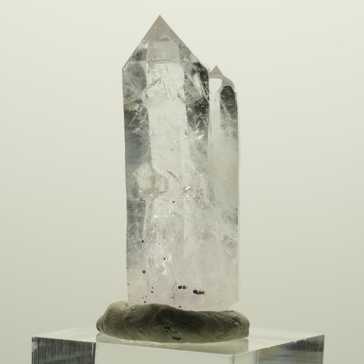 Lemurian Skelett Phantom Amethyst mit Hämatit Streep Mine, Namibia 44*17*15mm #15061