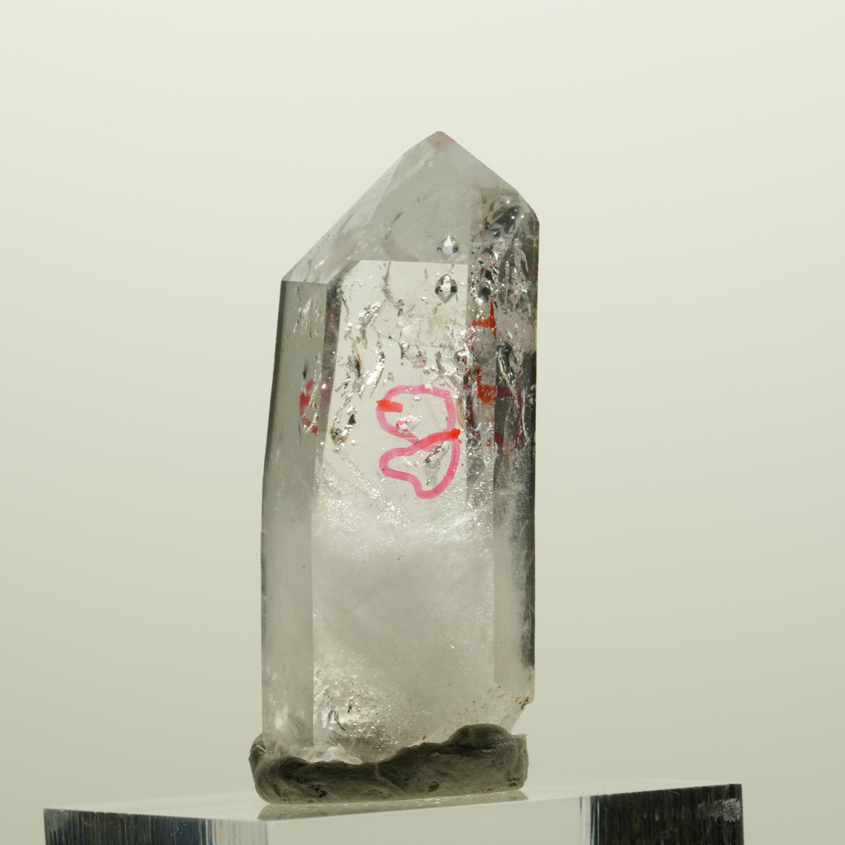 Enhydro Skelett Phantom Rauchquarz Spitze, 3x Blase Streep Mine, Namibia 40*21*11mm #15071