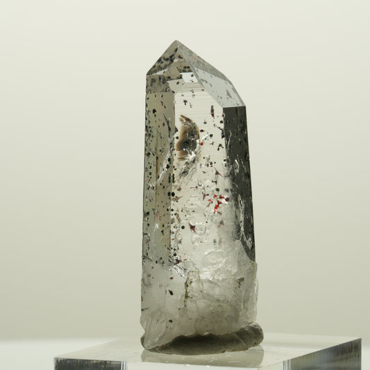 Enhydro Harlekin Lemurian Rauchquarz, 1x Blase Streep Mine, Namibia 40*16*13mm #15072