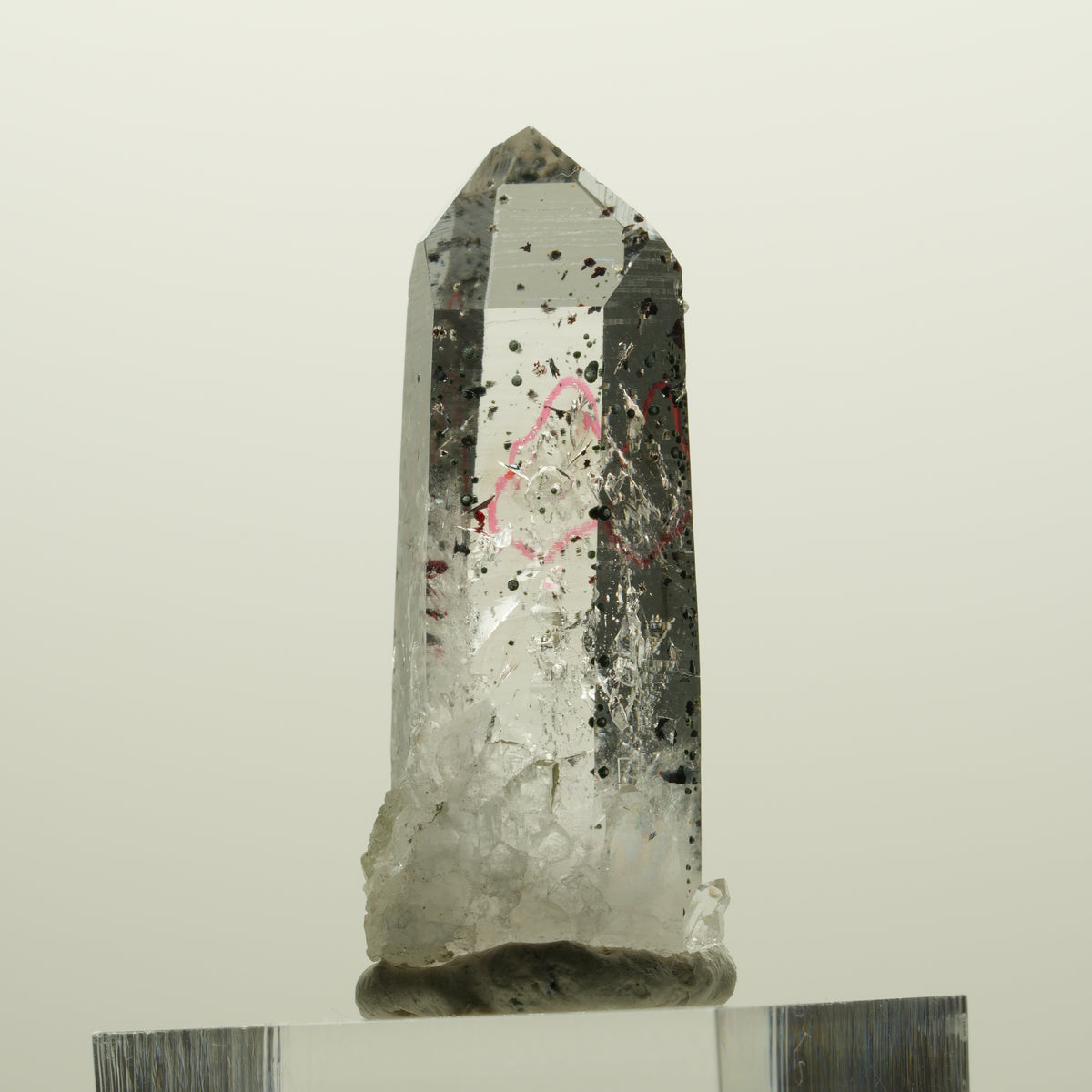 Enhydro Harlekin Lemurian Rauchquarz, 1x Blase Streep Mine, Namibia 40*16*13mm #15072