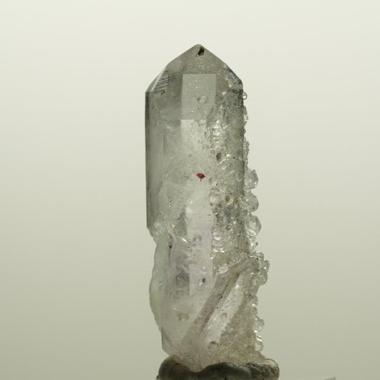 Harlekin Skelett Phantom Amethyst mit Analcim, Prehnit Streep Mine, Namibia 44*17*16mm #15073