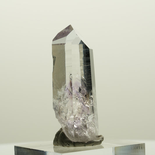 Lemurian Skelett Phantom Amethyst mit Hämatit Streep Mine, Namibia 38*14*11mm #15074