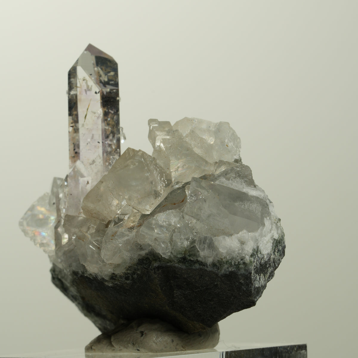 Lemurian Phantom Amethyst Analcim Hämatit Calcit auf Matrix Streep Mine Namibia 41*41*21mm #15078
