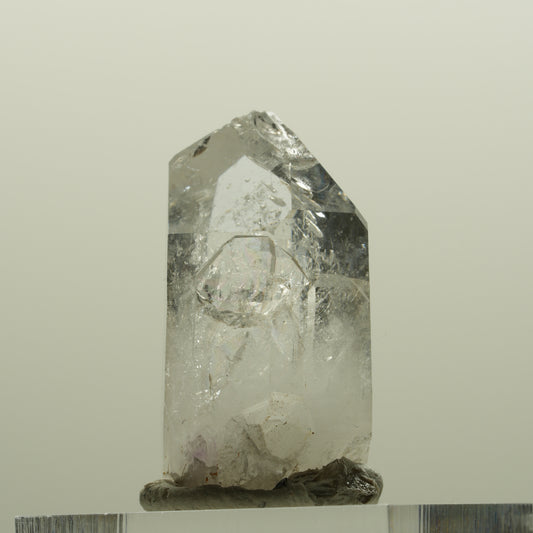 Lemurian Skelett Phantom Amethyst mit Hämatit Streep Mine, Namibia 30*19*16mm #15085