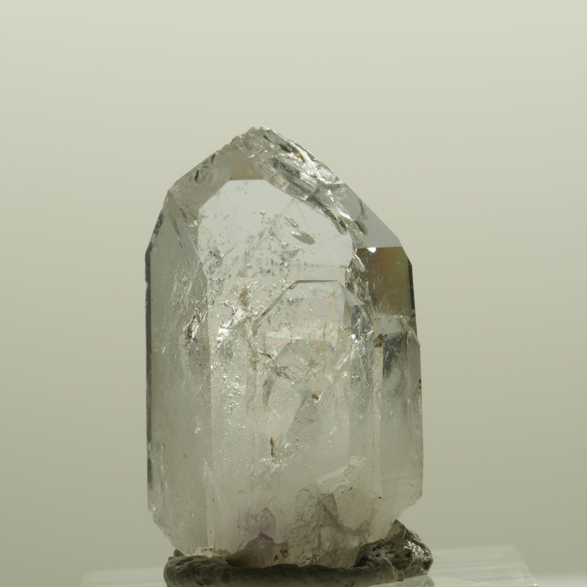 Lemurian Skelett Phantom Amethyst mit Hämatit Streep Mine, Namibia 30*19*16mm #15085
