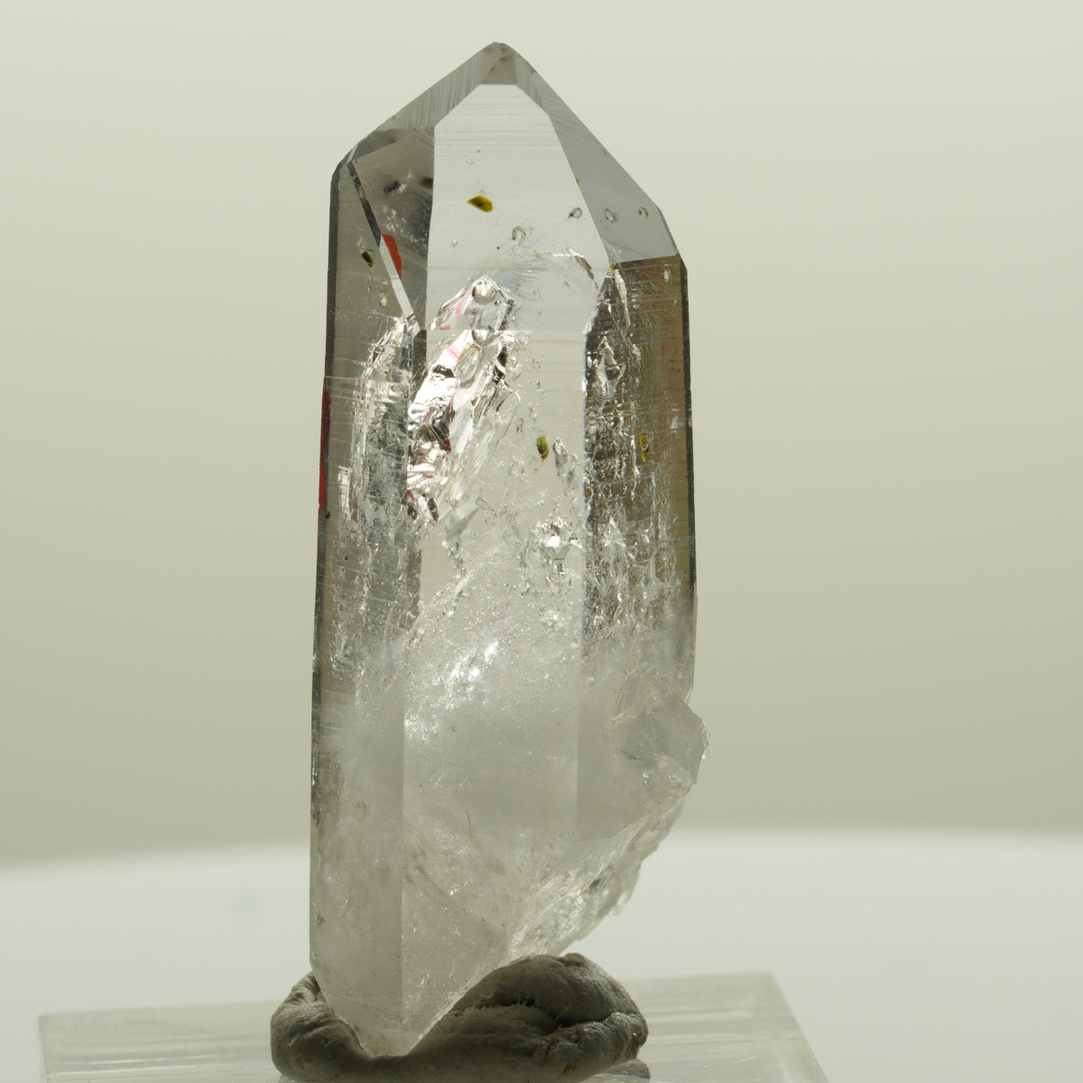 Enhydro Lemurian Phantom Amethyst Hämatit Epidot, 1x Blase Streep Mine, Namibia 39*16*14mm #15091