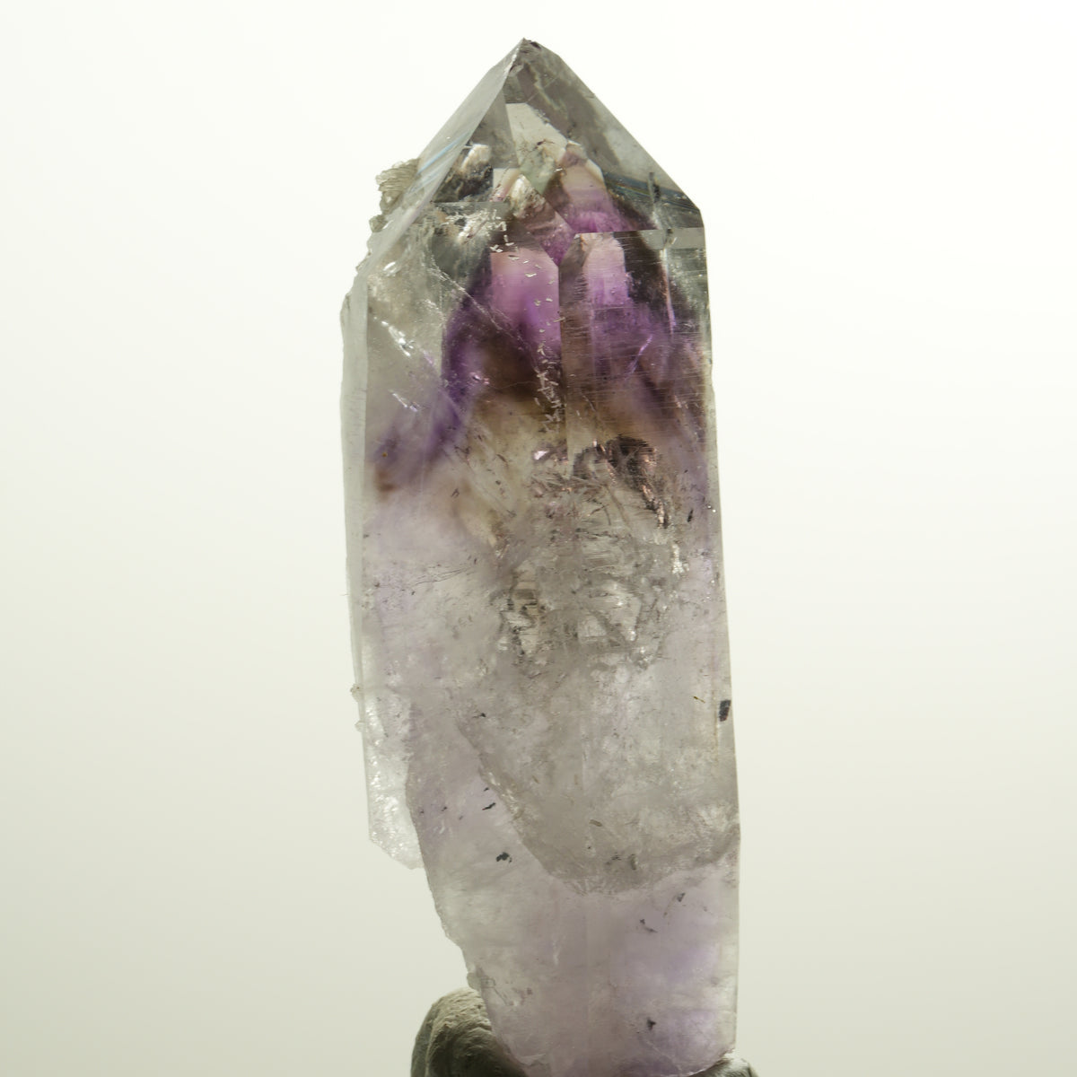 XL Skelett Phantom Amethyst mit Prehnit, Hämatit Streep Mine, Namibia 93*35*27mm #15109