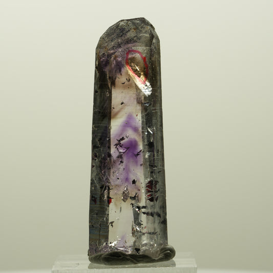 Enhydro Harlekin Lemurian Phantom Amethyst Analcim 1x Blase Streep Mine Namibia 51*17*14mm #15118