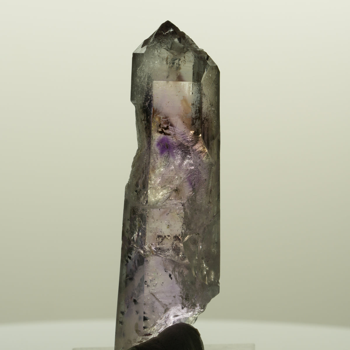 Harlekin Lemurian Skelett Phantom Amethyst Streep Mine, Namibia 54*15*13mm #15123
