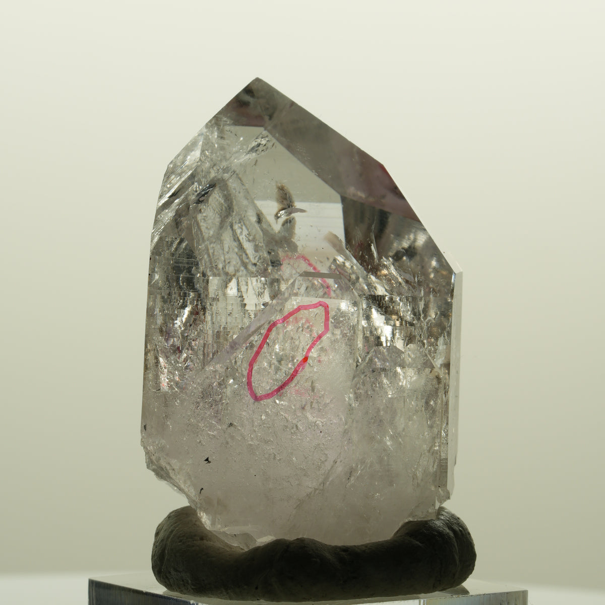 Enhydro Harlekin Lemurian Skelett Phantom Amethyst 2x Blase Streep Mine Namibia 48*32*25mm #15135