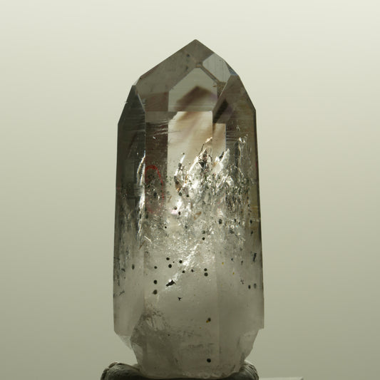 Enhydro Harlekin Lemurian Phantom Amethyst, Epidot 2x Blase Streep Mine Namibia 49*22*19mm #15146