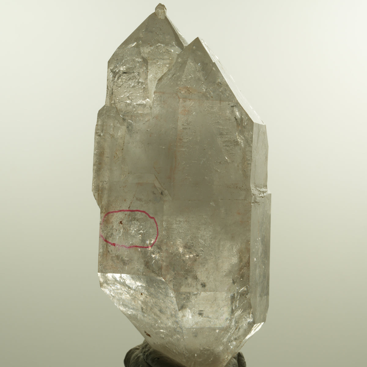 Enhydro Phantom Rauchquarz Skelett Doppelender, 2x Blase Goboboseb, Namibia 102*45*48mm #15155