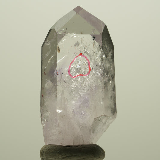 Enhydro Harlekin Skelett Phantom Amethyst, Prehnit 1x Blase Streep Mine Namibia 48*24*16mm #15169