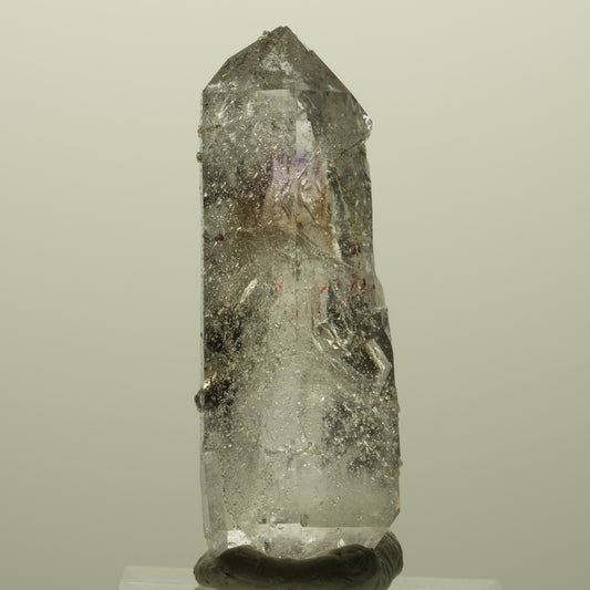 Harlekin Skelett Phantom Amethyst DT mit Analcim Streep Mine, Namibia 43*17*15mm #15179