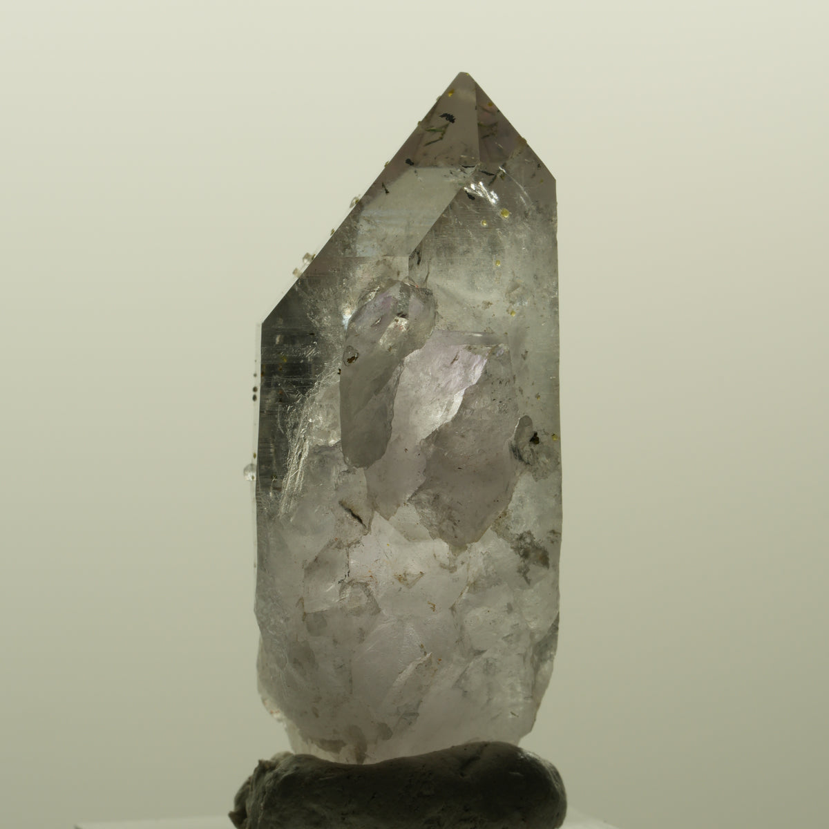 Harlekin Skelett Phantom Amethyst mit Epidot Streep Mine, Namibia 46*22*18mm #15203