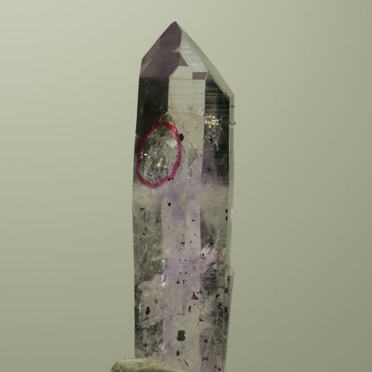 Enhydro Harlekin Skelett Phantom Amethyst Analcim, 1x Blase Streep Mine Namibia 43*12*11mm #15213