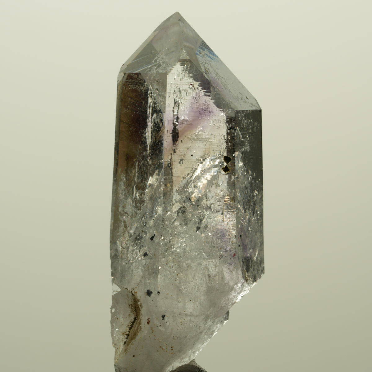 Harlekin Lemurian Phantom Amethyst mit Epidot Streep Mine, Namibia 49*18*17mm #15224