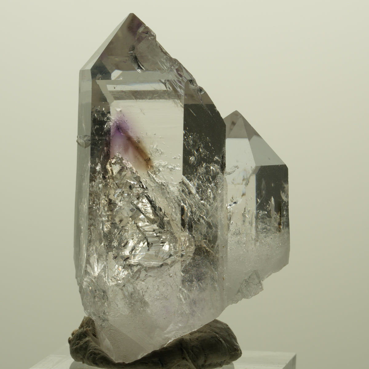 Harlekin Lemurian Skelett Phantom Amethyst Streep Mine, Namibia 43*27*22mm #15228