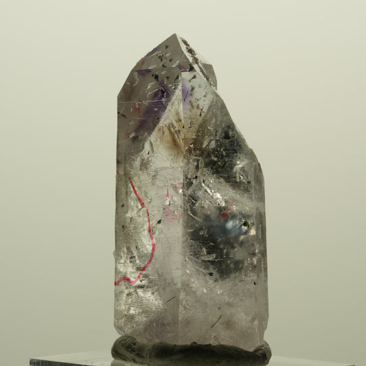 Enhydro Harlekin Skelett Phantom Amethyst Prehnit Epidot 2x Blase Streep Mine, Namibia 42*23*13mm #15233
