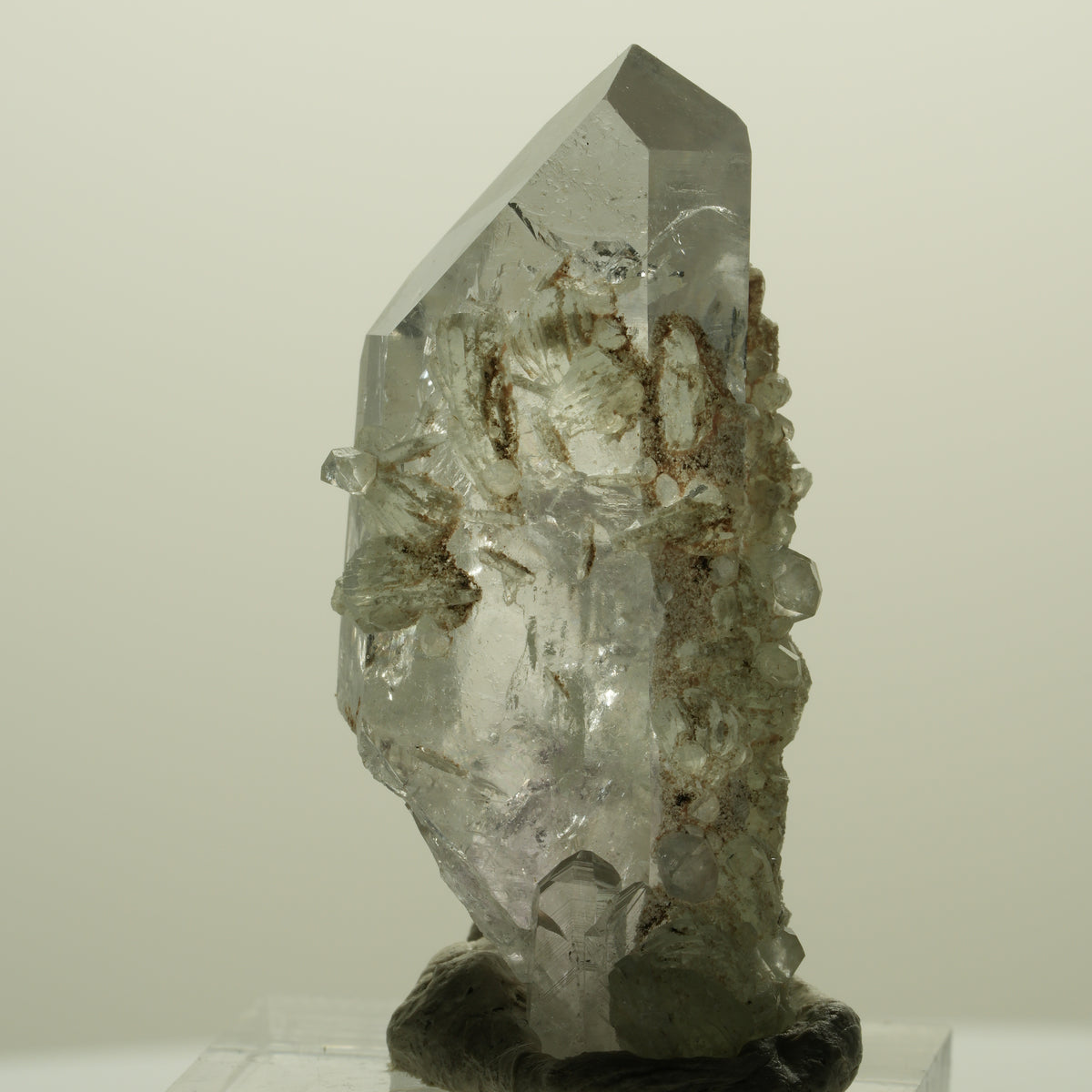 Skelett Phantom Amethyst mit Analcim, Prehnit Streep Mine, Namibia 43*21*16mm #15234