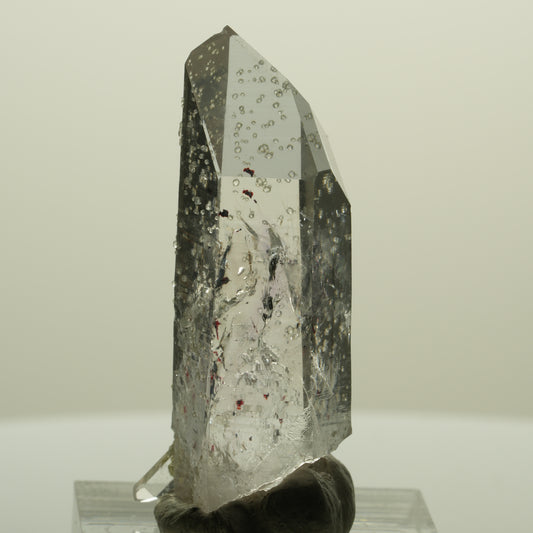 Harlekin Skelett Phantom Amethyst mit Analcim Streep Mine, Namibia 41*15*13mm #15235