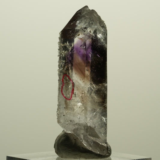 Enhydro Skelett Phantom Amethyst, Hämatit Prehnit 1x Blase Streep Mine Namibia 43*16*13mm #15243