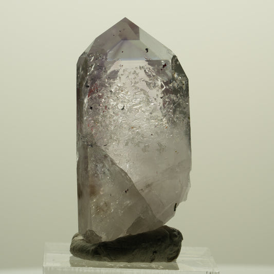 Enhydro Harlekin Skelett Phantom Amethyst, Prehnit, Epidot Streep Mine, Namibia 41*21*15mm #15245