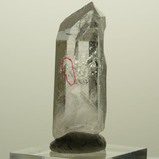 Enhydro Lemurian Skelett Phantom Amethyst, Hämatit 1x Blase Streep Mine Namibia 44*20*15mm #15246