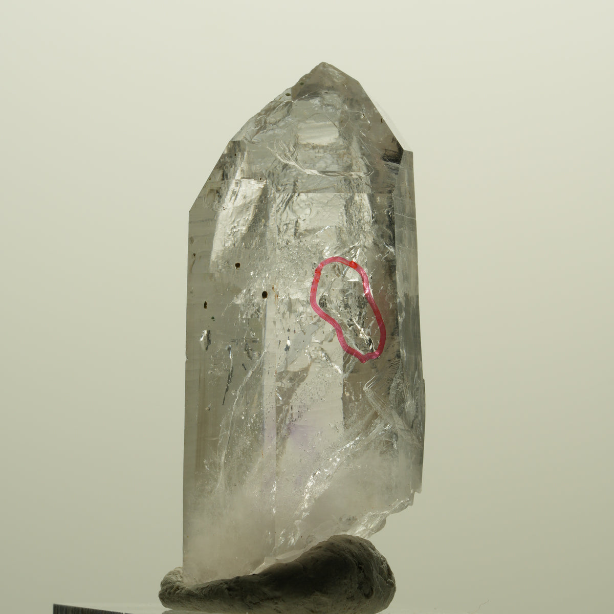Enhydro Lemurian Skelett Phantom Amethyst, Hämatit 1x Blase Streep Mine Namibia 44*20*15mm #15246