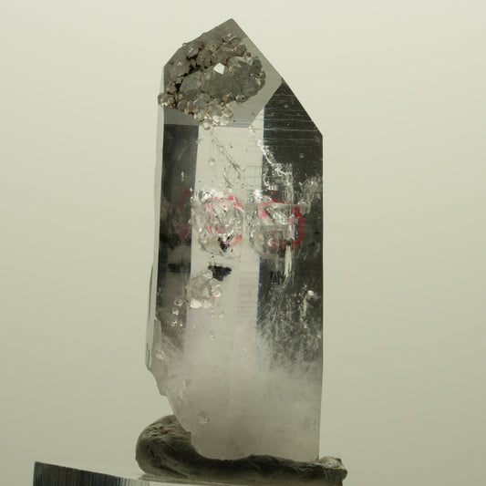 Enhydro Lemurian Phantom Amethyst, Analcim Hämatit 1x Blase Streep Mine Namibia 45*19*17mm #15250