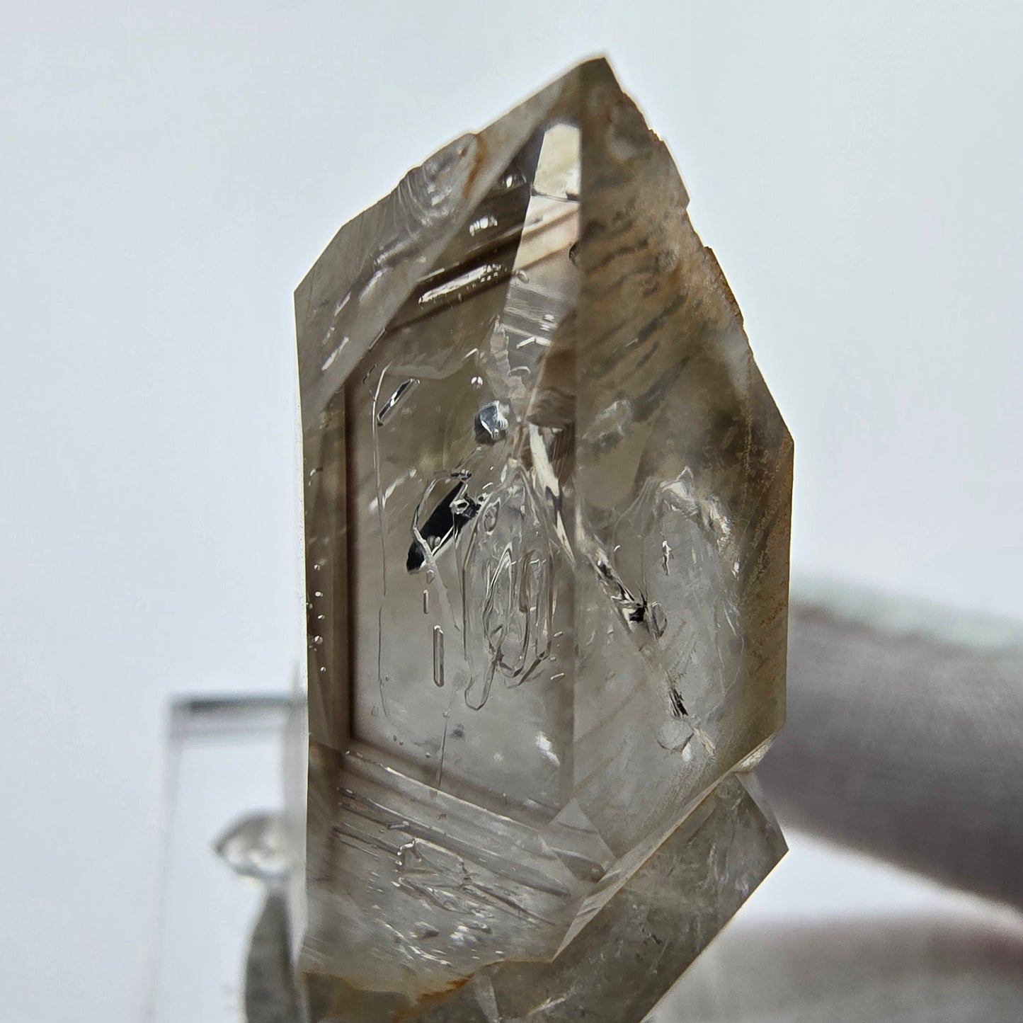 Enhydro Phantom Rauchquarz Spitzen 1x Blase Goboboseb, Namibia 43*22*17mm